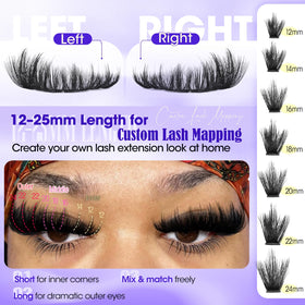 Yawamica lash cluster being applied demonstrating easy DIY salon look