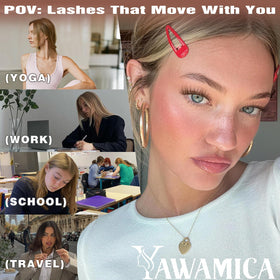 Yawamica lifestyle desk mirror scene showing everyday confidence