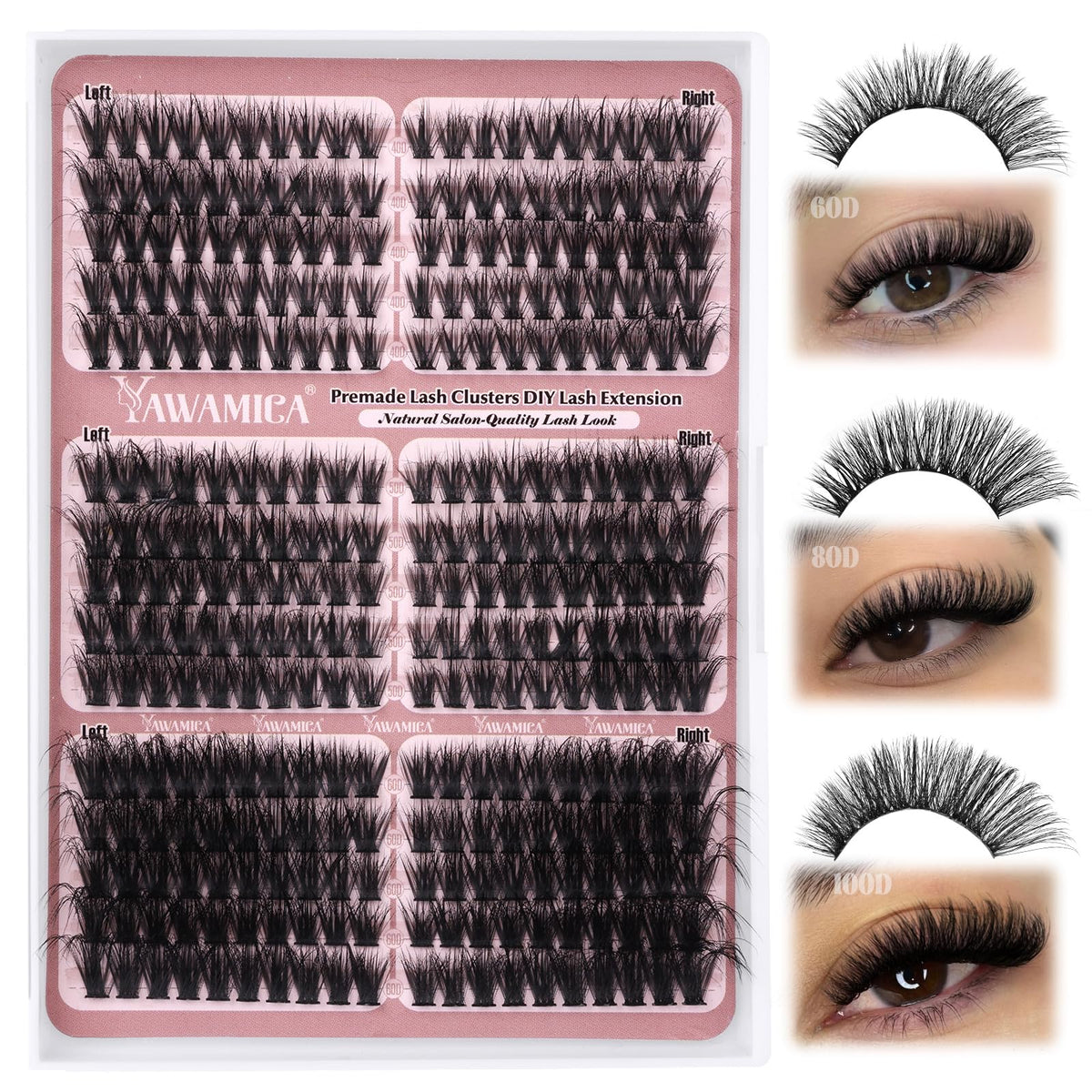 Yawamica lifestyle image of applying clusters for a polished glam finish