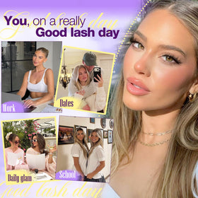 Yawamica lifestyle soft glam look on model, showing camera-ready but natural lashes