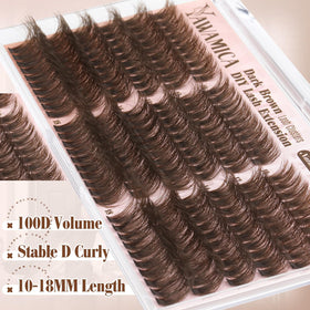 Yawamica model wearing daytime brown clusters showcasing softer definition and comfort