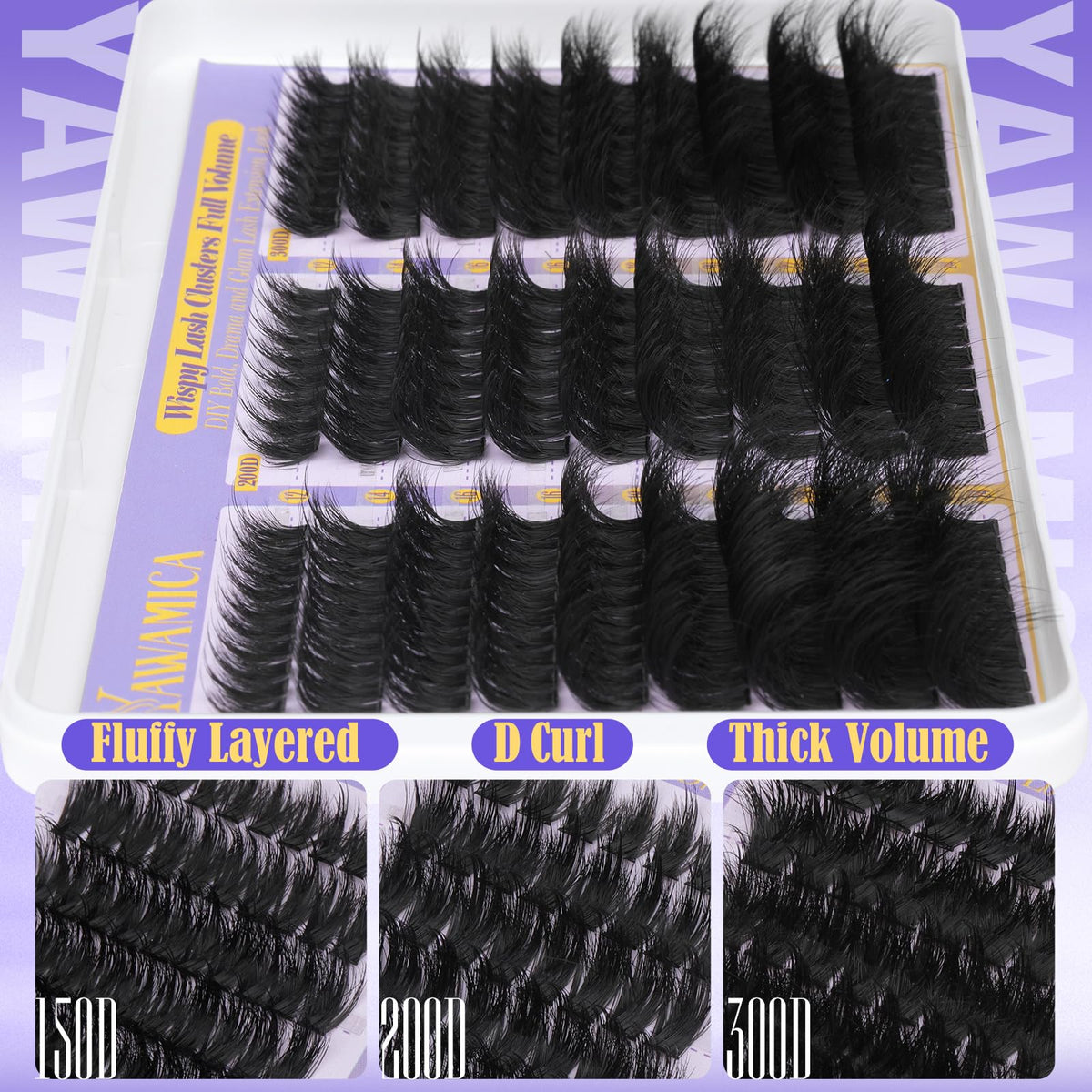 Yawamica scale comparison on fingers showing cluster size and placement ease