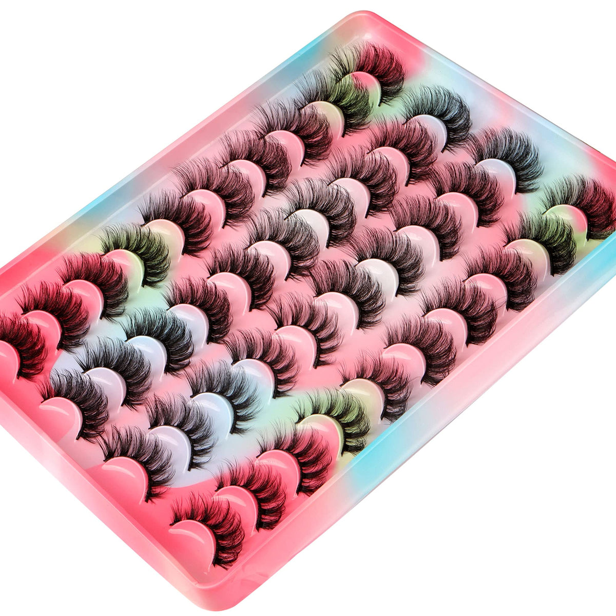 Yawamica lashes stored on tray after cleaning to preserve shape