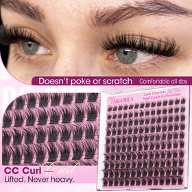 Yawamica lashes worn with glasses providing comfortable everyday wear