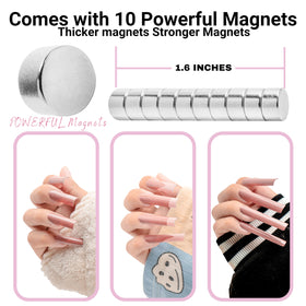 YAYA NAILS size comparison beside a hand to show compact design and ergonomic palm fit