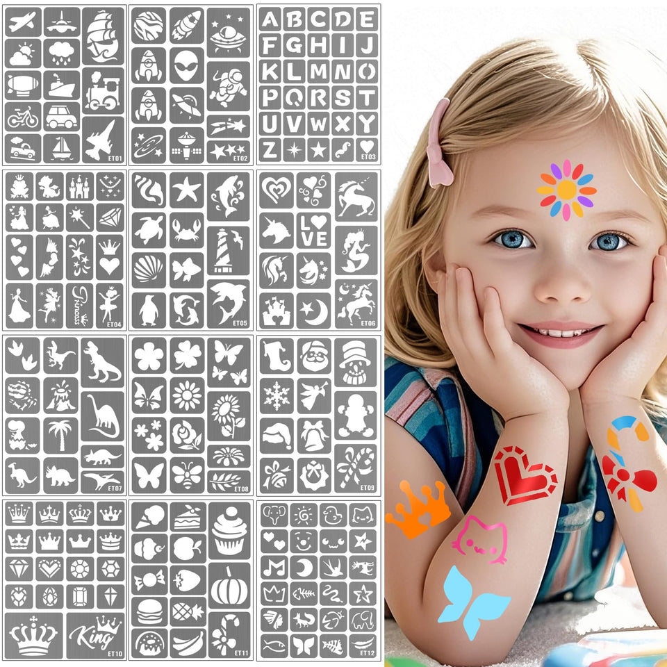 Yazhiji front packaging showing complete 183-piece stencil kit and benefits