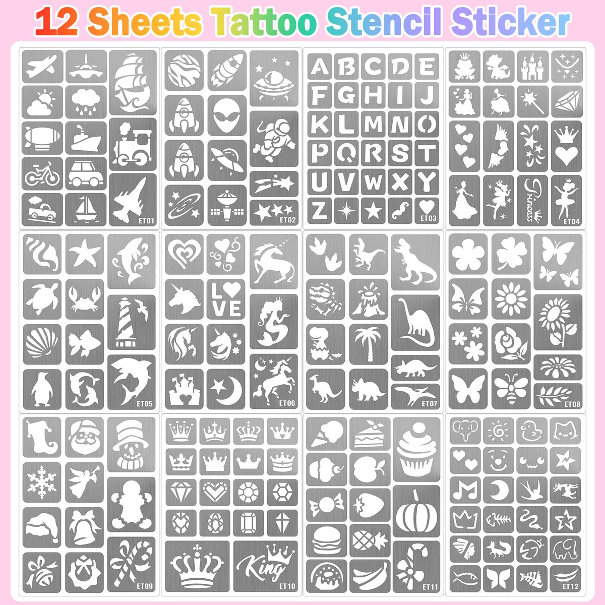 Yazhiji spread of many stencil motifs showing variety for events