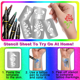 Yazhiji spread of many different stencil styles offering options