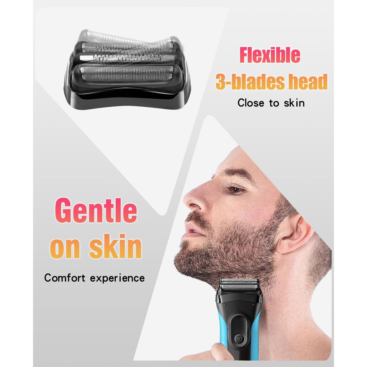 YAZIYIR heads in bathroom setting offering fast, comfortable shaves