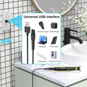 YBQZJSLY charger in bathroom charging trimmer for everyday grooming readiness