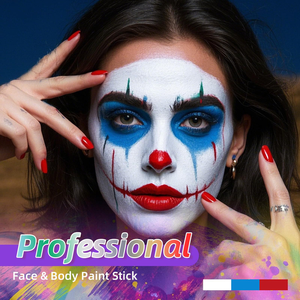 YBUETE open paint pots displaying vivid red blue and white pigments for clear color choice