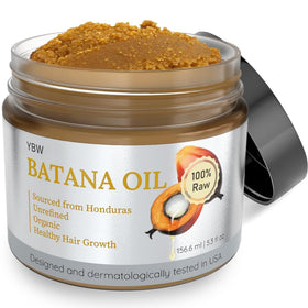 YBW front jar of Batana oil paste showing packaging and raw paste benefit nourishment