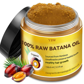 YBW jar front view showing raw Batana paste and natural benefit