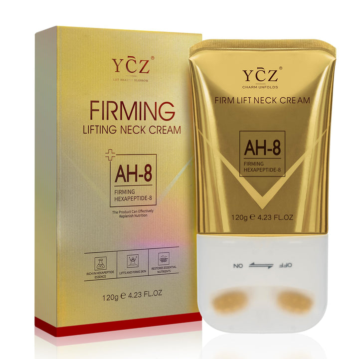 Ycz front packaging showing bottle and roller, clear product presentation and benefit