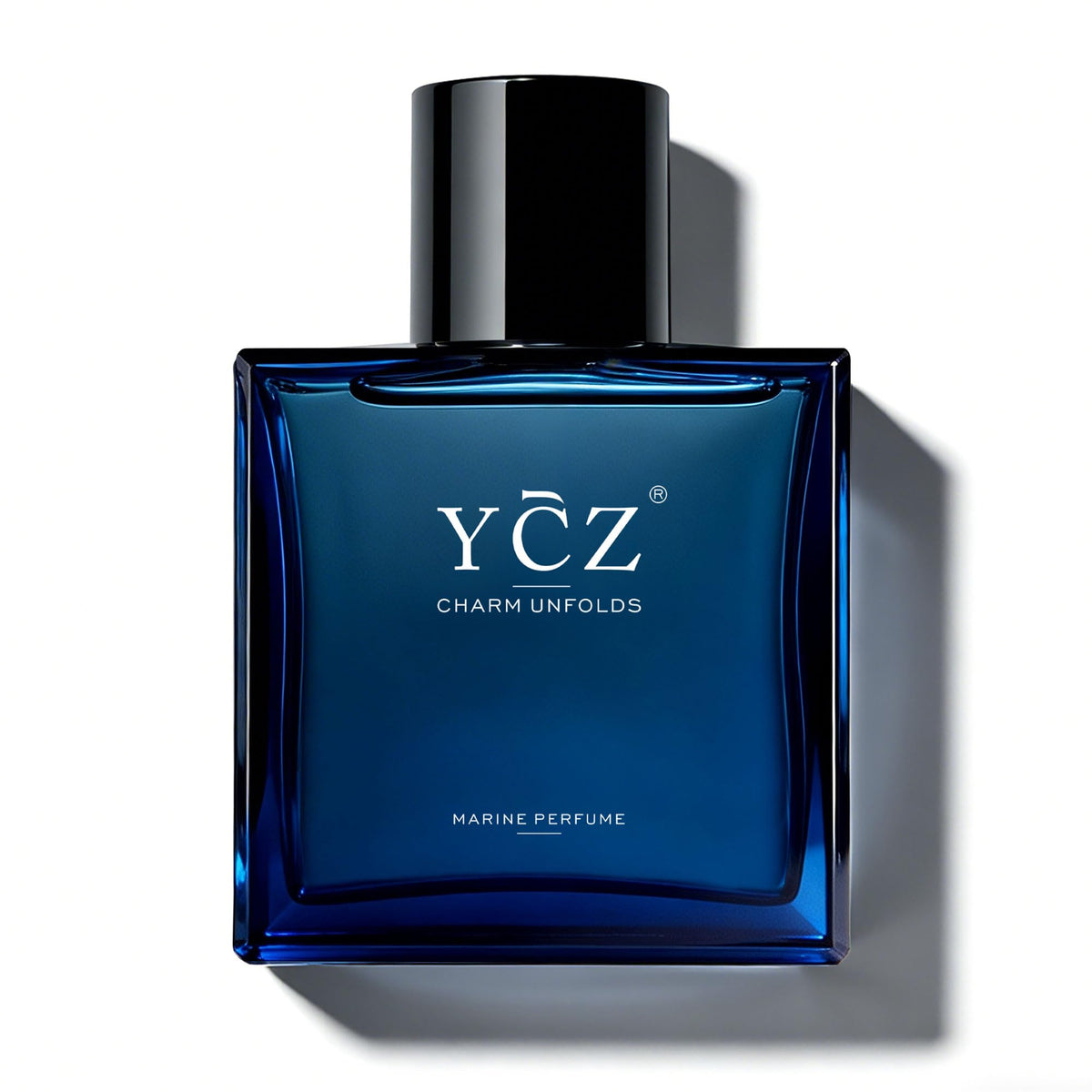 Ycz bottle front view showing sleek navy design and easy daily use
