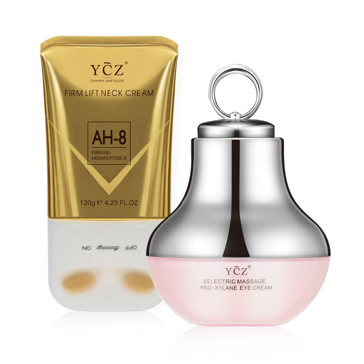 Ycz front packaging showing set components and benefits