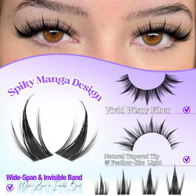 YDAGKH close-up of spiky fiber tips demonstrating textured manga effect