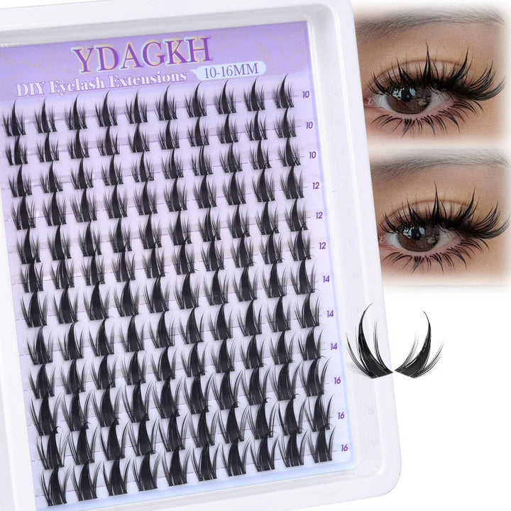 YDAGKH front packaging showing 120-piece anime lash clusters, ideal for cosplay