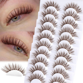 YDAGKH front packaging showing brown wispy cat eye lashes and reusable value