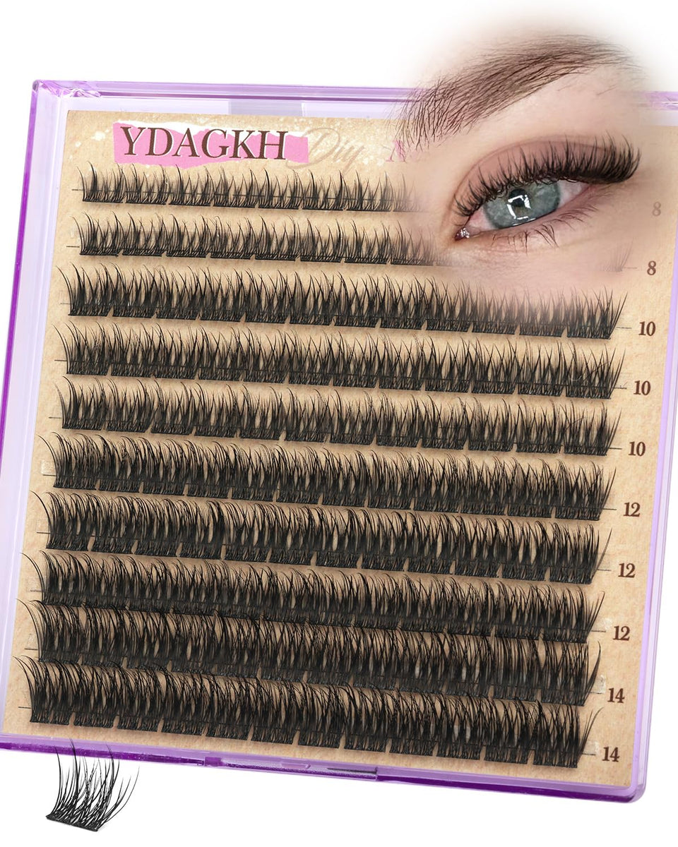 YDAGKH front packaging showing short lash clusters and benefits