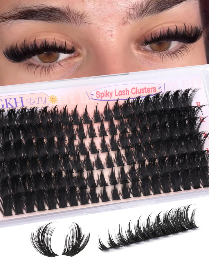 YDAGKH front packaging showing 120 spiky cluster lashes, clear organization and quantity