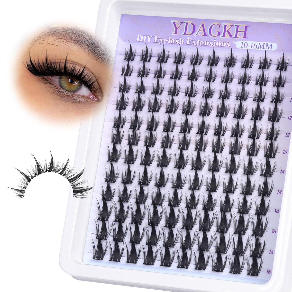 YDAGKH lifestyle shot at convention showing dramatic anime-inspired lashes