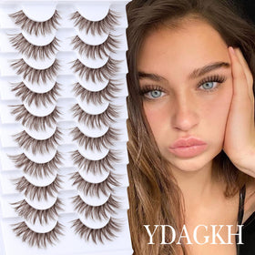 YDAGKH lashes styled with soft daytime makeup demonstrating a natural boost
