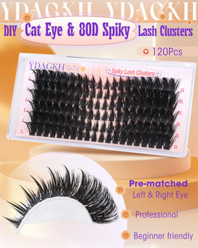 YDAGKH lifestyle photo with model wearing spiky clusters for dramatic makeup