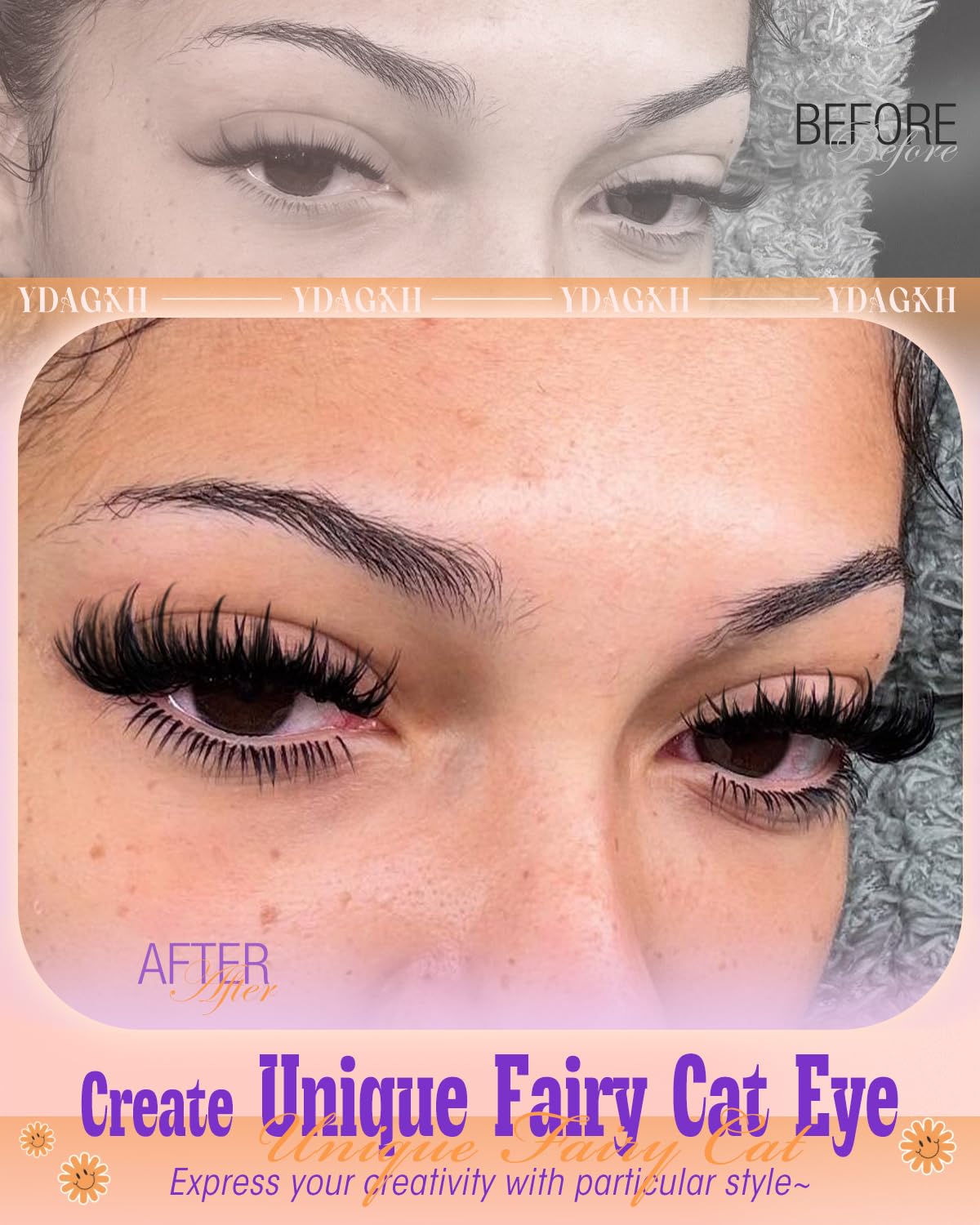 YDAGKH side view of ultra-thin band blending with natural lash line comfortably