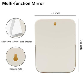 YEAKE folded flat portable mirror illustrating easy packing and travel convenience