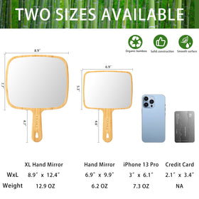 YEAKE mirror hanging on bathroom hook showing hands-free use benefit