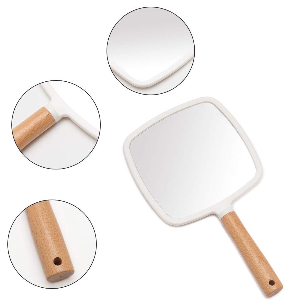 YEAKE mirror hanging hole detail for easy storage and quick drying