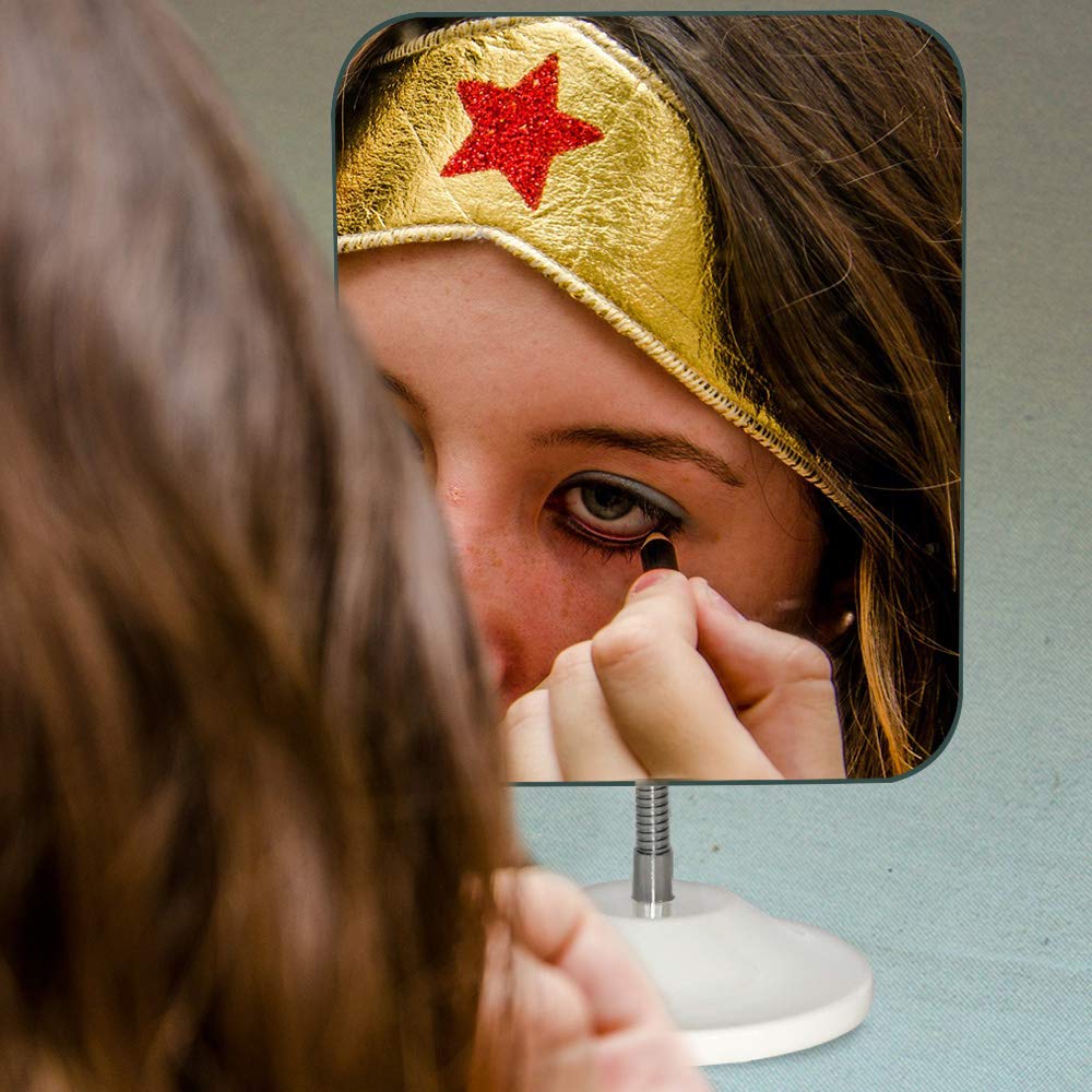 YEAKE mirror placed on bathroom counter illustrating everyday vanity convenience