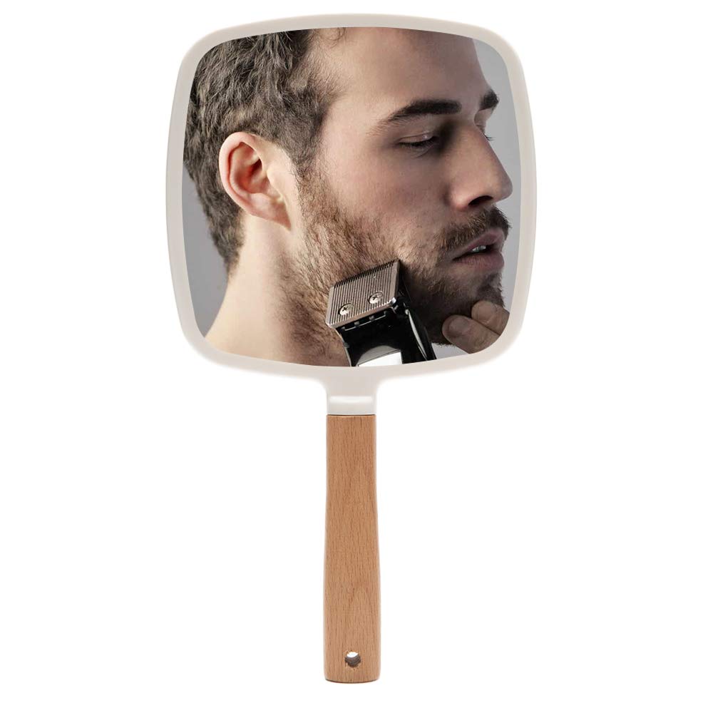 YEAKE mirror on vanity with cosmetics demonstrating everyday grooming use