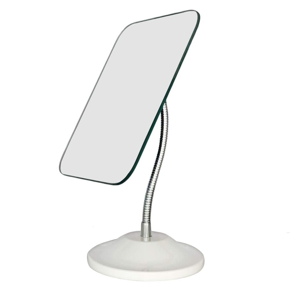 YEAKE square front view showing clear reflective surface and compact stand benefit