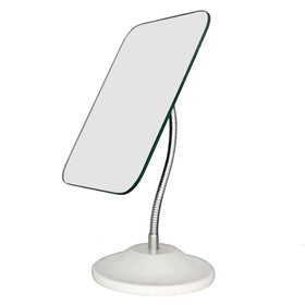 YEAKE square front view showing clear reflective surface and compact stand benefit