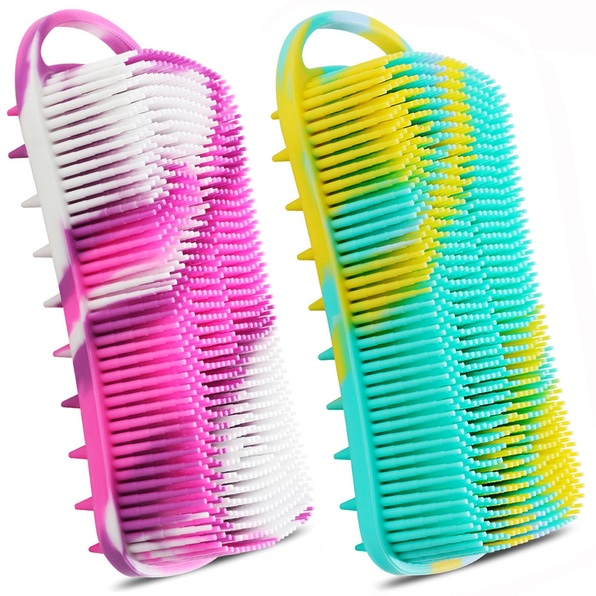 YEALIFE front view of two scrubbers shows hygienic pair and travel convenience