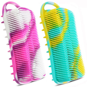 YEALIFE front view of two scrubbers shows hygienic pair and travel convenience