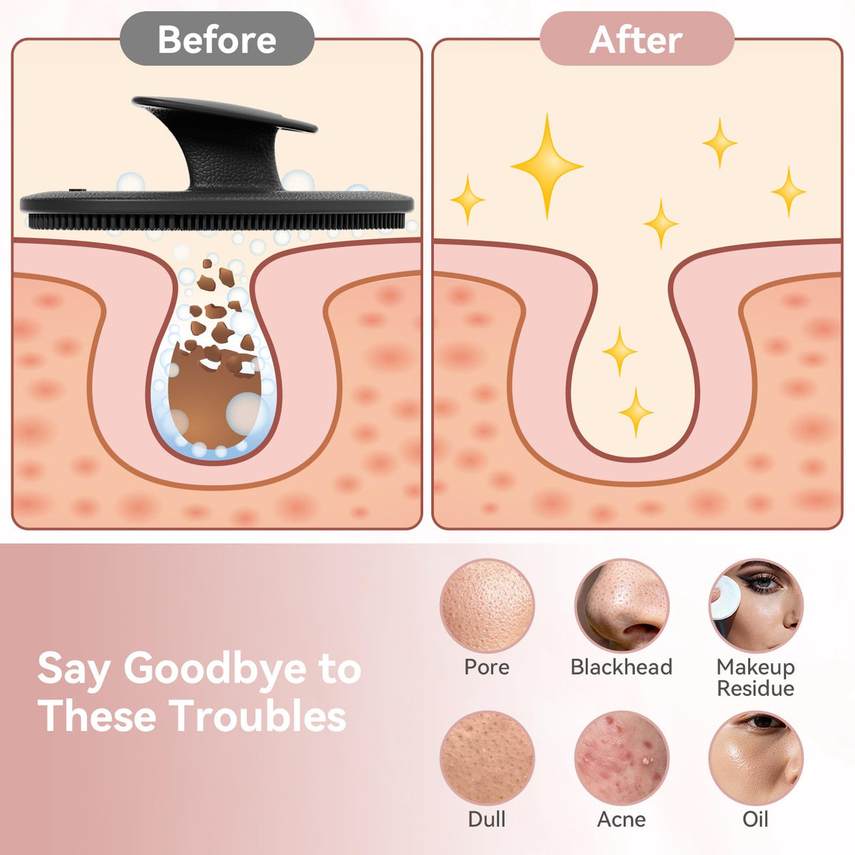 YEALIFE scrubber hung to dry demonstrating quick-dry hygienic storage benefit