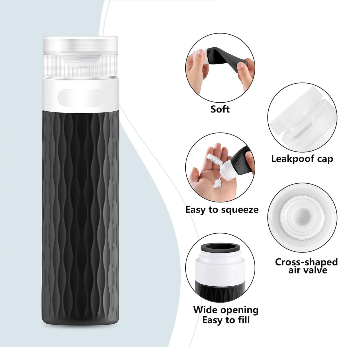 YEALIFE wide mouth fill opening detail for easy refilling benefit