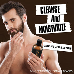 YEALIR before and after beard photo showing softer, fuller appearance