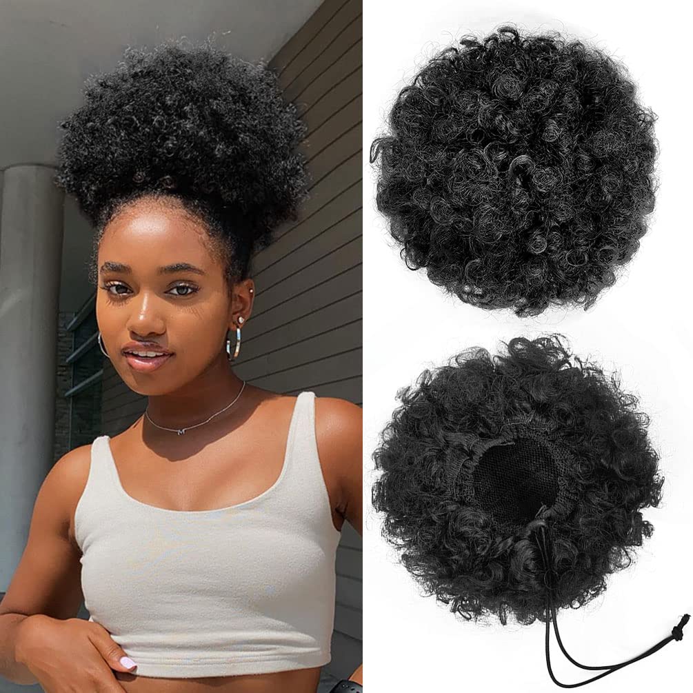 YEAME front packaging showing afro puff and natural finish, easy styling benefit