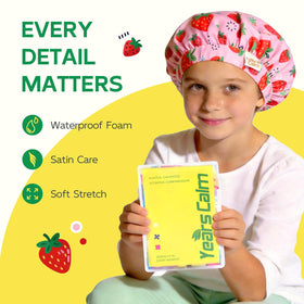 Years calm cap on child lifestyle image comfortable fit for bath time