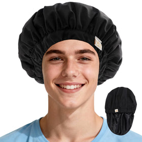 Years calm front packaging showing black shower cap and neat gift-ready box