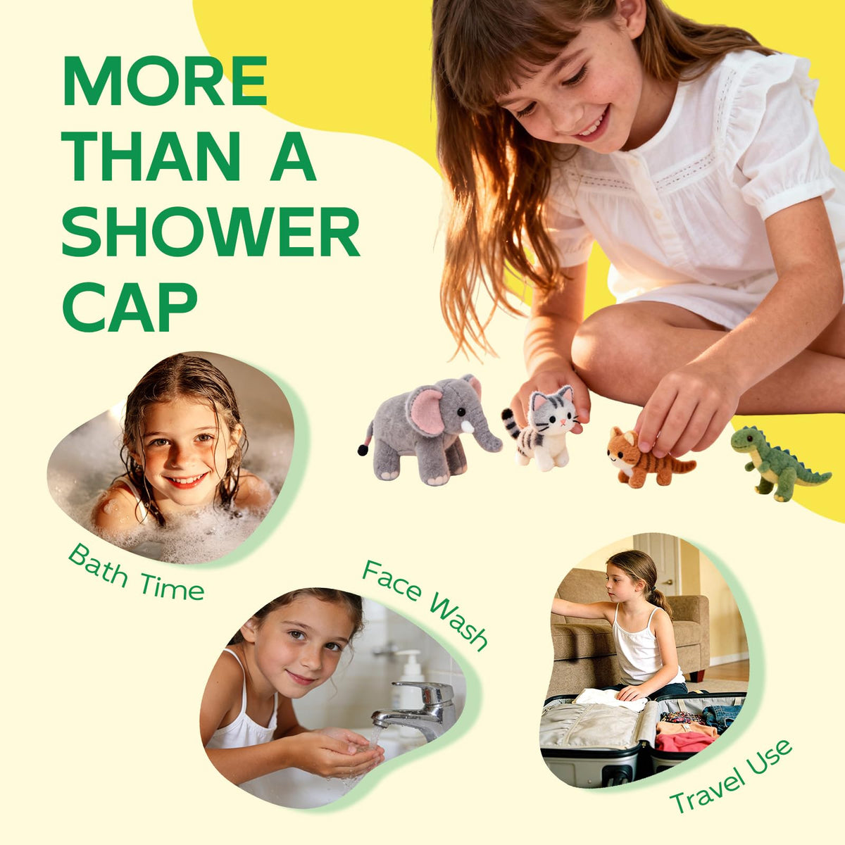 Years calm washable material being rinsed for simple cleaning and reuse
