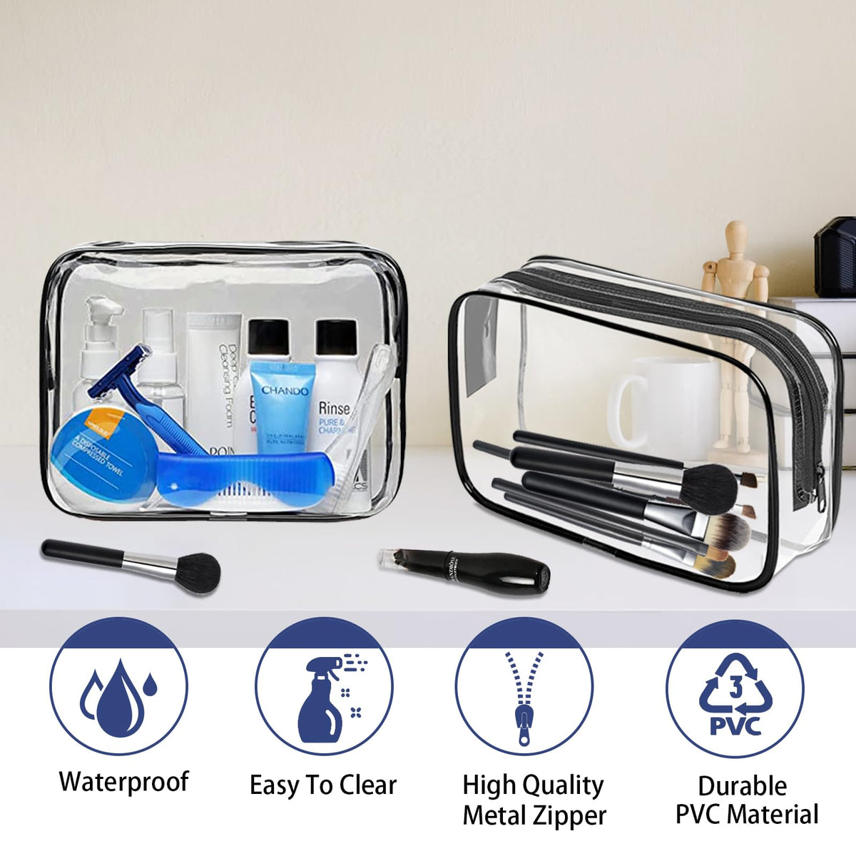 YedsIntu pouch open with toiletries organized for quick access