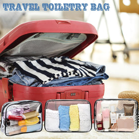 YedsIntu stacked pouches in suitcase demonstrating compact organization
