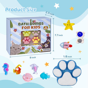 Yekery revealed toy inside a bath bomb, surprise ocean or space figurine for play