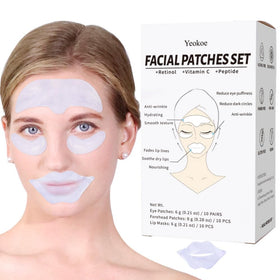 Yeokoe front packaging showing full 30‑piece patch kit and benefits