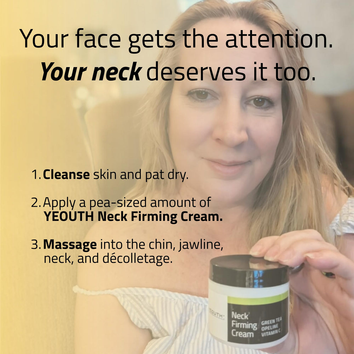 YEOUTH bottle in clinical setting indicating dermatologist-tested formulation